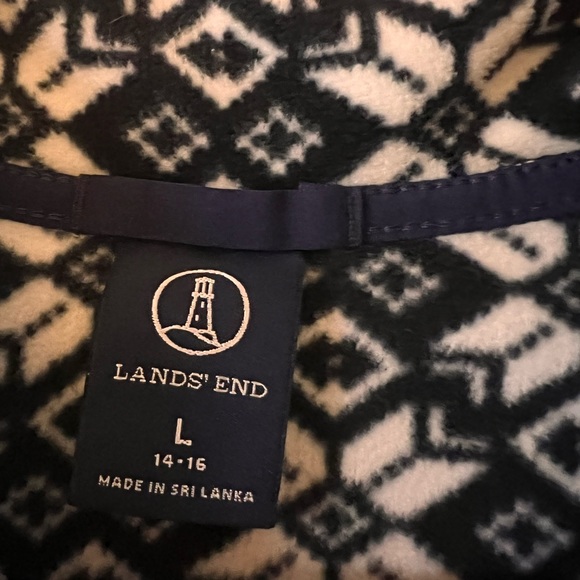 Fair-isle black and white fleece quarter zip - Picture 2 of 2